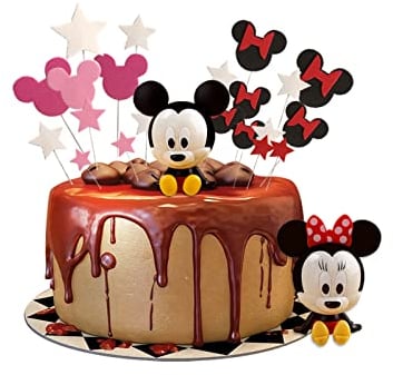 Cartoon Tortendeko Geburtstag,24pcs Kuchen Deko Geburtstags Cake Topper, Cartoon Figuren,Tortendeko Mädchen Cupcake Topper,Geburstags Party Kuchen Dekoration Supplies für Kinder