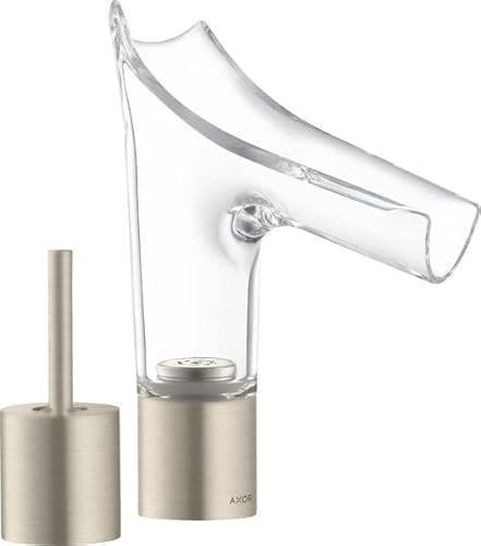 hansgrohe AXOR Starck V 2-Loch Waschtischmischer 110 mit Ablaufgarnitur, 12115820, Farbe: Brushed Nickel