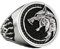MayiaHey Wolfsring, Wolfspfoten Ring für Männer, Nordischer Wikinger Wolf Tier Ring Wolf Schmuck, Keltischer Wolfsklauenring Hip-Hop-Wolf-Kopf-Band-Ring Punk-Wolf-Ring für Jungen (20.6, Silber)