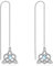 VONALA Keltischer Knoten Blaues Gewinde Durchzieher Ohrringe 925 Sterling Silber Geburtsstein Ohrringe Irish Schmuck Geschenk für Frauen Damen