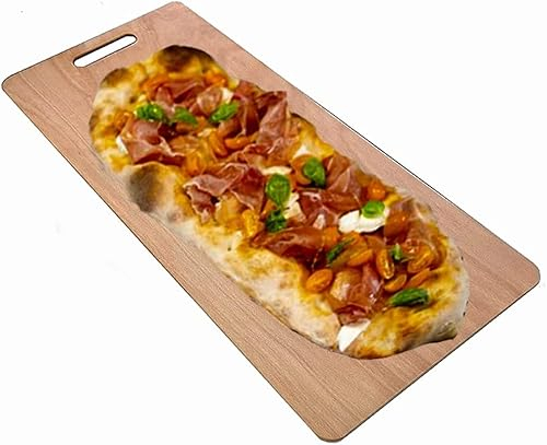 cosedacasa Pala per pizza a metro in legno di betulla tagliere Roma pinza max pizzeria ristoranti rettangolare Made in Italy varie misure (Pala pizza 80x40 cm)