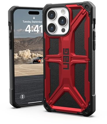 URBAN ARMOR GEAR UAG Case [Updated Ver] Compatible with iPhone 15 Pro Max Case 6.7 Monarch Crimson Rugged Heavy Duty Military Grade Drop Tested Protective Cover