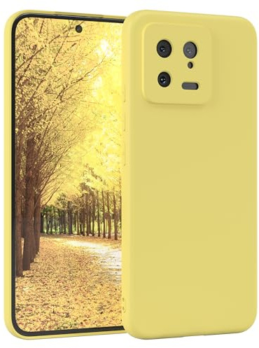 EAZY CASE - Silikonhülle für Xiaomi 13 Hülle Silikon Case Gelb weich stoßfeste Handyhülle Schutzhülle mit Kameraschutz Dünn Premium Schutz Cover TPU Phone Bumper in Pastell Hellgelb Matt