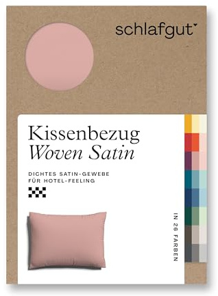 schlafgut Woven Satin Kissenbezug 60x80 cm Purple Mid Uni in Premium Hotelqualität, Kopfkissenbezug einzeln mit 100% weicher Baumwolle | Kopfkissenbezug, Kissenhülle, Lila, Satin, 100% Baumwolle, Hotelqualität, bügelfrei, OEKO-TEX
