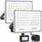 YIQIBRO Projecteur LED Exterieur Detecteur de Mouvement 50W, Lot de 2 Spot LED Extérieur Detecteur de Mouvement 5000LM 6500K, IP67 Etanche Eclairage pour Jardin Patio Garage