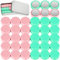 Wukong 36 Pièces Frigo Aimant Vert + Rose, Rond Magnet pour Tableau Blanc en 2 Couleurs, Tableau Blanc, Salle de Classe, Bureau, Casiers Ø 20 mm, 8mm d'épaisseur