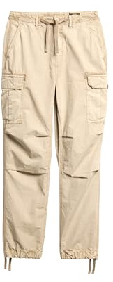 Superdry Damen para Cargohose mit niedriger Leibhöhe Stonewash Taupe Braun 27/32