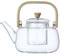 VBESTLIFE 1000ML Glass Teapot Kettle with Lid & Wood Handle, Borosilicate Glass Tea Pot Gas & Electric Stovetop Safe, Tea Maker for Herbal Tea, Fruit Tea, VBESTLIFE5meohibt8v