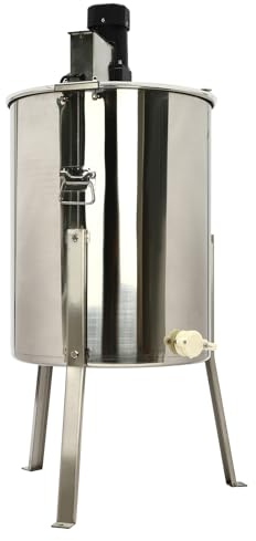 Centrifuga elettrica per miele, estrattore di miele da 140 W con coperchio trasparente 4/8 frame apicoltore accessorio in acciaio inox Honey Extractor 370 giri/min produzione di miele