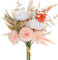 JUSTOYOU Künstliche Blume Seide Hortensia Blumenarrangements,Weiße Blume Faux Pflanzen Blumensträuße für Hochzeitsdekorationen,Kunststoff Floral Tisch Mittelstücke für Home Garten Büro Dekor (1, weiß)