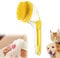 Bubble Brush for Dogs Pet Shampoo Scrubber Shower Pet Shampoo Bath Brush Soft Silicone Pet Shampoo Massage for Long Short Haired Dogs Cats (Yellow)
