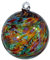Bornhöft Glas-Hängedekoration, Bunte Kugel für Garten oder Fenster Kugel zum hängen Glaskugel Ornament Fensterdekoration mundgeblasenes Kristallglas Durchmesser ca. 15 cm