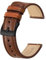 BISONSTRAP Leder Armband, Klassisches Ölgewachstes Leder, Uhrenarmband für Herren und Damen, Schnellverschluss, 22mm, Toffeebraun (Schwarze Schnalle)
