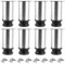 ASelected 8 Stück Möbelfüße Verstellbar Silber 100mm, Ø 50 mm Runde Möbelfüsse aus Edelstahl Verstellbare Möbelfüße Metall, Schrankfüsse Silber, Sofafüße Metall, Couch füße für Möbel Projekt