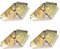 Drop Leaf Table Hinge, 180° Folding Hinge for Dining Table, Spring Loaded Support Hinges for Flap Dining Table Bar Counters Camping Table (4 Pack)
