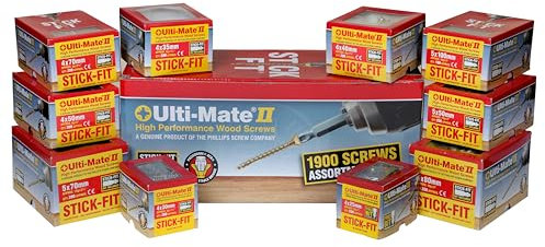 Ulti-Mate Woodscrews - 1900 pcs Trade Pack Assortment