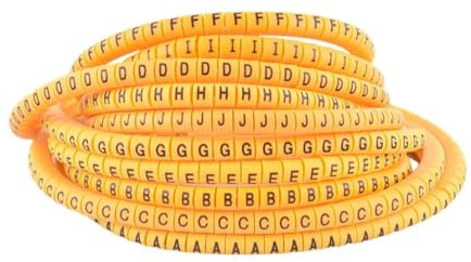 WDSBZNB Kabelbeschriftung EC-2 EC-3 (AZ) Kabelmarkierer 100 Stück gelbe Kabelmarkierer Einzelbuchstaben A bis Z for Drahtdurchmesser EC-0 EC-1(EC-0(100PCS),Beige-Z)