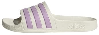 adidas Unisex Kids Adilette Aqua Slides Kids, off white/bliss lilac/off white, 13 UK Child