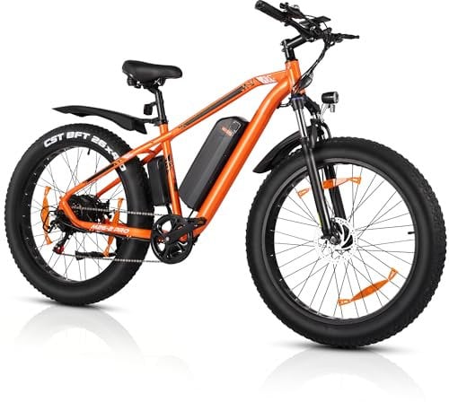 AOIHO E Bike, E-Bike Herren mit 48V 18Ah/15Ah/13Ah Akku Bis 100-150KM, 26 * 4.0 Zoll Fat Tire 85NM Motor, EBike Damen LCD-Display, 7-Gang-All-Terrain E Fatbike, EMountainbike Für Stadtpendler & Wildn