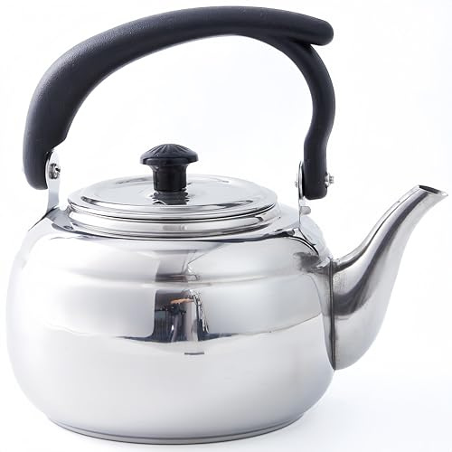 Stainless Steel Chai Pot, 1.2 L Kettle for Stove and Electric Cooktops | Infuser Basket And Pouring Spout, For Masala Chai, Indian Milk Tea, Herbal Tea And Stovetop Brewing