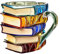 Painted Book Mug, Novelty 3D Painted Reading Books Coffee Cup, Stained Resin Books Stack Coffee Cups with Charming Bookthemed Designs, for Book Lovers Readers Teachers Literary Friends