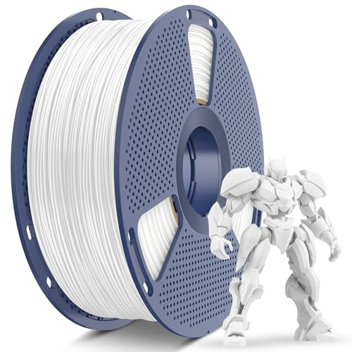 SUNLU ABS Filament 1,75mm, Hochwertige Stärke, Hohe Temperaturbeständigkeit, 3D Drucker Filament 1.75 mm, 1KG Spule, abs Weiß