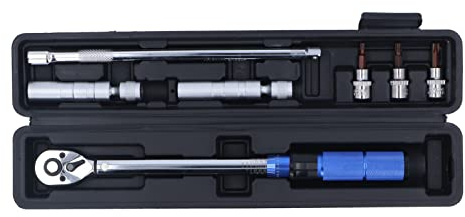 Pyltha Clé Dynamométrique 3/8 Pouces, Torsion Wrench, 10-60 Nm, 7 Pièces, Douille Bougie 14mm 16mm - Précision ±3%, Acier Chrome Vanadium, Entretien Auto et Moto