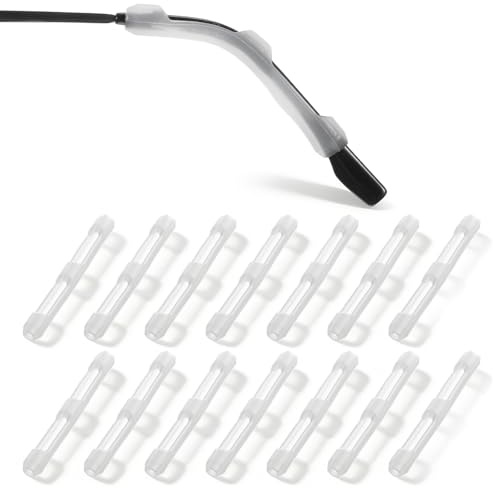 Thinp 7 Pairs Glasses Grips for Behind the Ear, Soft Silicone Eyeglass Ear Grips Glasses Ear Grippers Anti Slip Glasses Ear Cushion for Men Women Sports and Work (White)