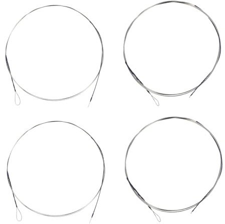 4 Stück Robuste Erhu Saiten aus Metall für Übung und Aufnahme | Feine Verarbeitung, Glatte Artikulation, Lange Lebensdauer, für Erhu und Innere Saite Zufällige Farbe