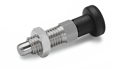 ganter Norma Elementos | Rast pernos – GN 717 | Perno Diámetro 6 mm, acero inoxidable, 2 unidades), plateado, GN 717-6-M12X1, 5-BK-NI