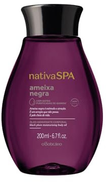 O Boticário Nativa SPA Huile corporelle de prune noire enrichie en gouttes de quinoa purifié pour favoriser l'hydratation 200 ml