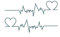 EROSPA® Tattoo-Bogen temporär/Sticker - EKG Herz-Frequenz - Wasserfest