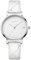 WENGER Damen Armbanduhr Metropolitan Donnissima Ø 38 mm, Swiss Made, Analog Quarz, Wasserdicht bis 100 m, Leder-Armband, Silberweiß/Weiß, 01.1731.109