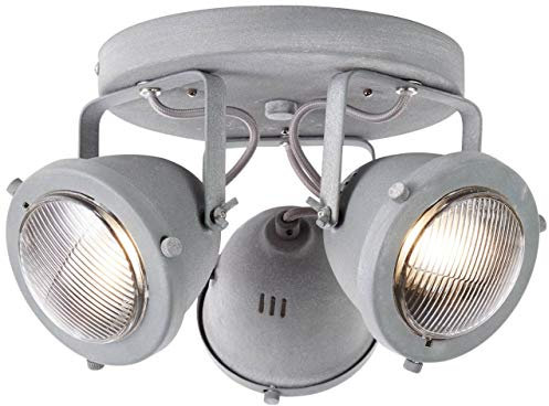 Carmen LED Spotrondell 3flg grau Beton