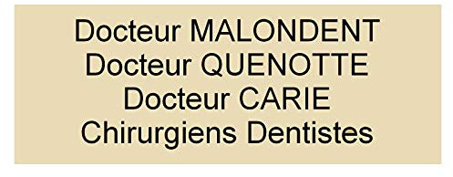 Gravure Discount Plaque ou Etiquette Boite aux Lettres 4 Lignes - Ivoire 100x40mm