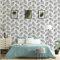 Superfresco Easy - Tapete - Scandi Leaves - Weiß/Grau - 10mx52cm | Tapeten Wohnzimmer, Wandverkleidung grau 1005 x 52