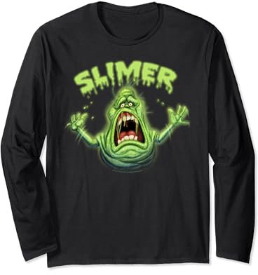 Ghostbusters Slimer Neon Portrait Maglia a Manica