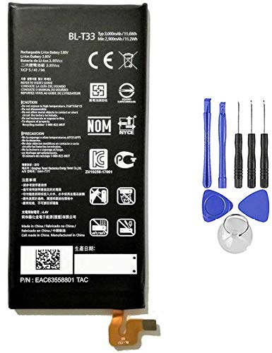 Akku kompatibel mit LG BL-T33 Q6 Q6A Q6+ Plus BLT33 3000 mAh mit Demontage-Set