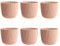 Gariella 6X apricot moderner Blumentopf mit Drainagesystem Pflanztopf-Kübel widerstandsfähig rund wetterfest Kunststoff Ø 12 cm