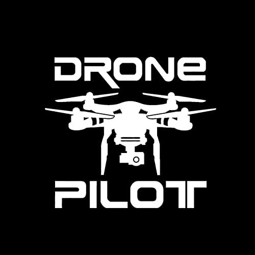 SCSHY Auto-Aufkleber 15Cm * 13.1Cm Vinyl Aufkleber Autoaufkleber Drone Pilot Schwarz/Silber
