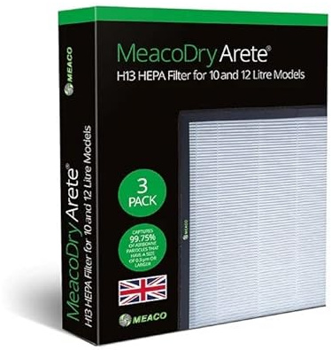 Meaco Arete One® 10L und 12L HEPA-Filter. 3er Pack nur für Meaco Arete One® 10L und 12L Modelle