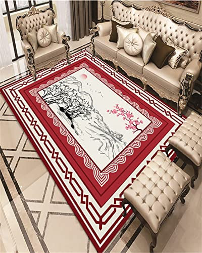 DJHWWD Carpet Mat Door Runner Mat Indoor Living Room Coffee Table Blanket Room Stain-resistant Floor Mat Bedroom Bedside Blanket Non-slip Red Boys Rug 160X230cm