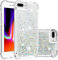 KBIKO-zxl Clear Case Compatible with iPhone 6 Plus Phone Case TPU Cover Glitter Liquid Case for iPhone 6s Plus, Lightweight Sequin Back Case for iPhone 7 Plus / 8 Plus.Silver YBL