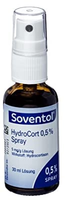 Soventol HydroCort 0,5% Spray 30 ml bei Hautentzündungen, Hautallergie & Sonnenbrand - kühlt sanft und schnell die Haut - entzündungshemmend