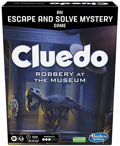 Hasbro Gaming Cluedo Robbery at the Museum, Escape Room Family Board Game for 1-6 Players, Detective Games for Boys and Girls, Fun Toy