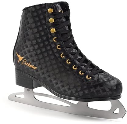 MADIVO SMJ Exclusive Damen Schlittschuhe Eiskunstlauf Eislaufschuhe Klassische Eislauf Schwarz | Größen: 37, 38, 39, 40, 41 (40)