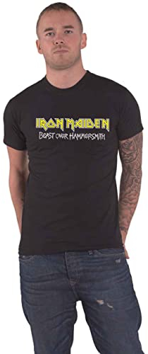 Iron Maiden T Shirt Beast Over Hammersmith Eddie and Devil Official Unisex Black L