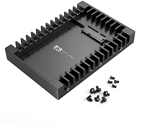 Adaptador de Disco Duro de 2,5'' a 3,5'', convertidor de Soporte de Montaje SAZANG 2,5 a 3,5 SATA HDD SSD con Interfaz SATA III para HDD/SSD de 7/9,5/12,5 mm de 2,5 Pulgadas