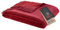 Ibena Braga Fransendecke 150x200 cm - Baumwollmix weich, warm & waschbar, Kuscheldecke mit Fransen rot einfarbig