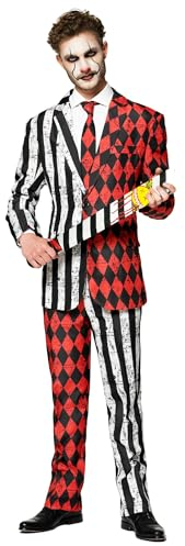 Suitmeister Twisted Circus Party Anzug für Herren - Größe: XL - Kostüm Halloween, Karneval, Weihnachtsparty